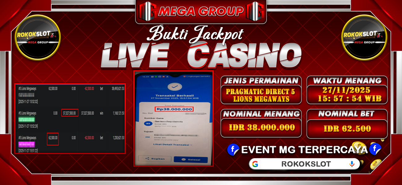 Bukti JP situs Rokokslot hari Kamis, 27 November 2025