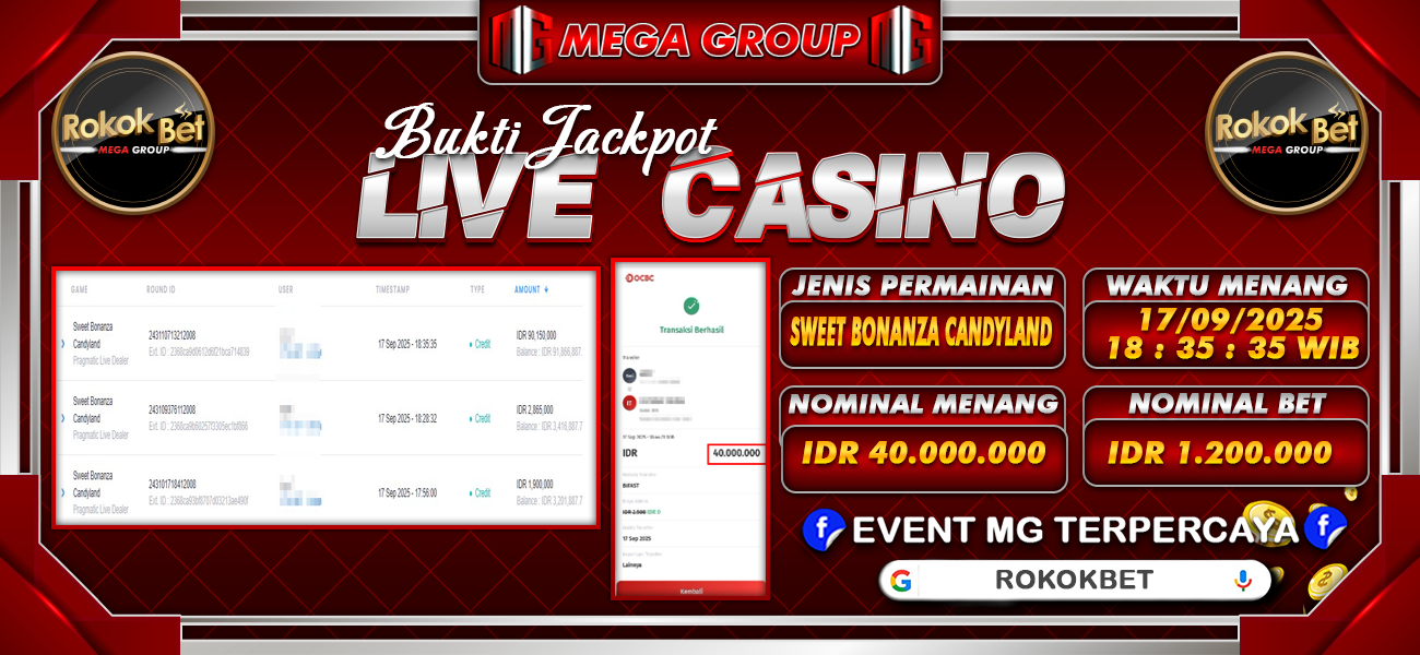 Bukti JP situs Rokokbet hari Rabu, 17 September 2025