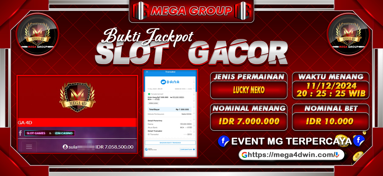 Bukti JP situs Mega4D hari Rabu, 11 Desember 2024